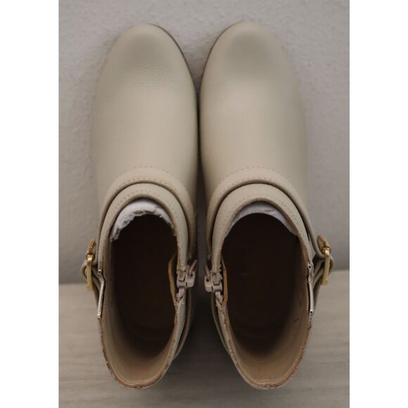Vionic J0765L2250 Women's Sz 6W Oatmeal/Beige Leather Farrah Ankle Boots - Picture 3 of 13